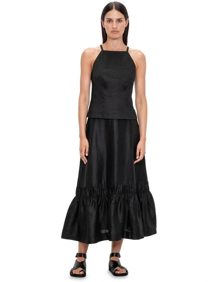 Fine Ramie Top in Black image 1