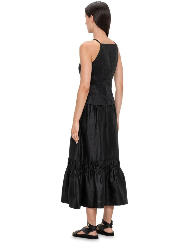 Fine Ramie Top in Black image 2