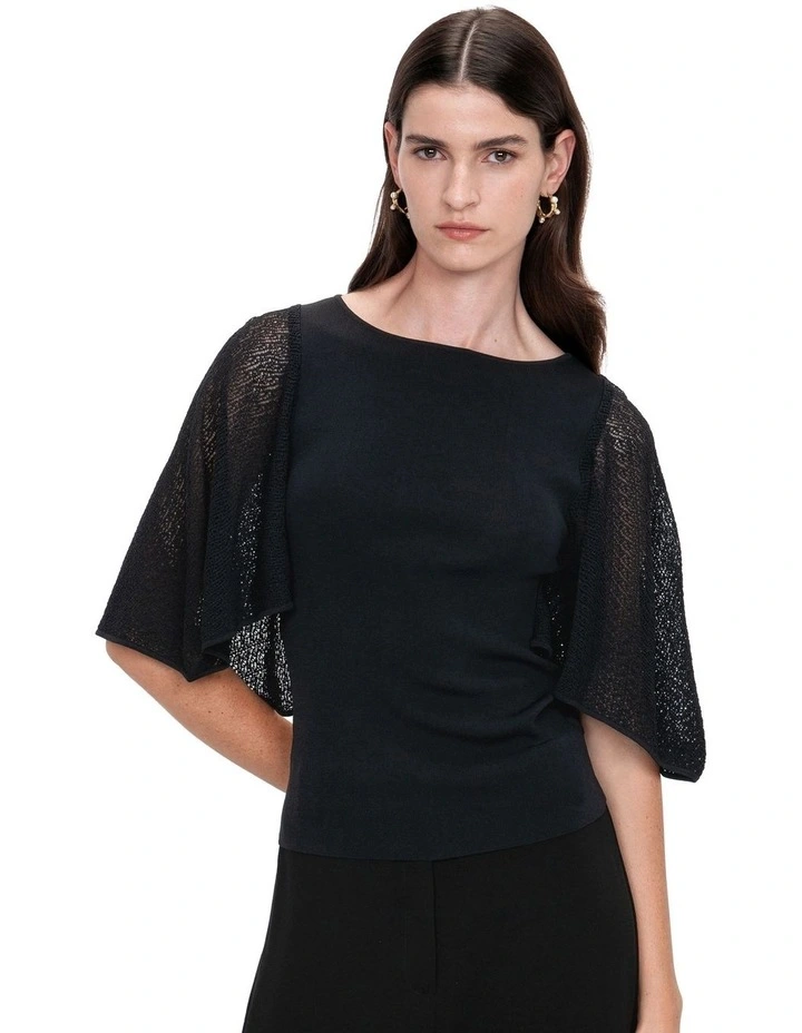 Josie Cape Sleeve Knit Top