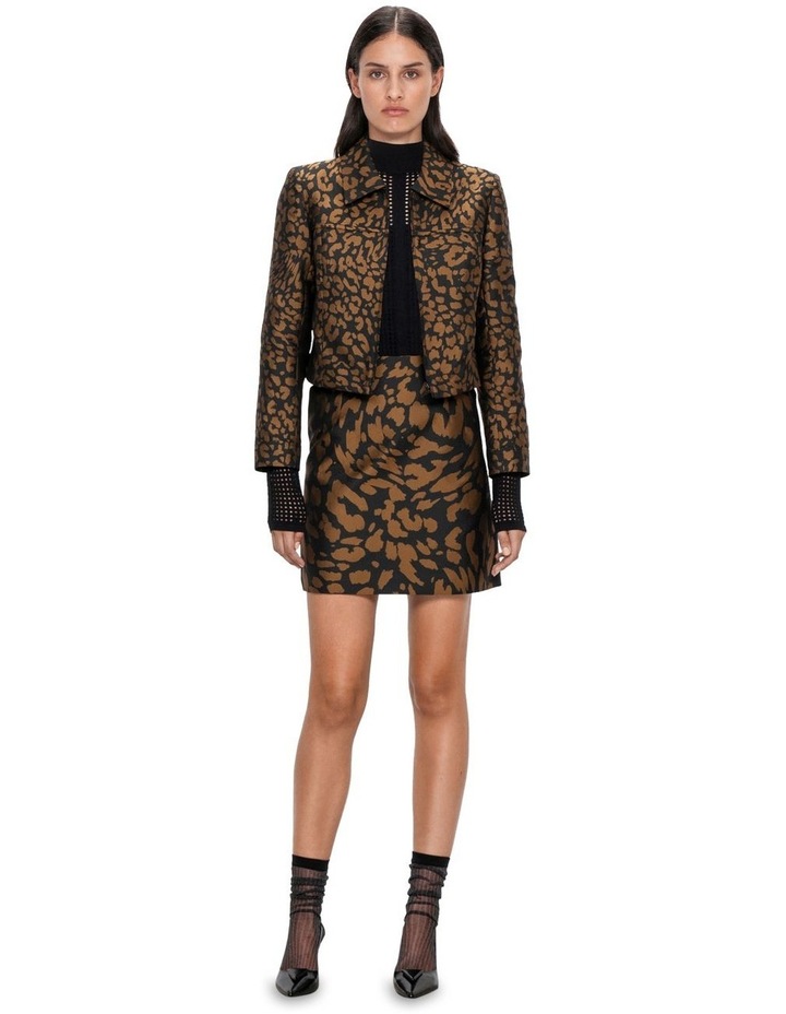 Gilded Leopard Jacket in Black Gold Black