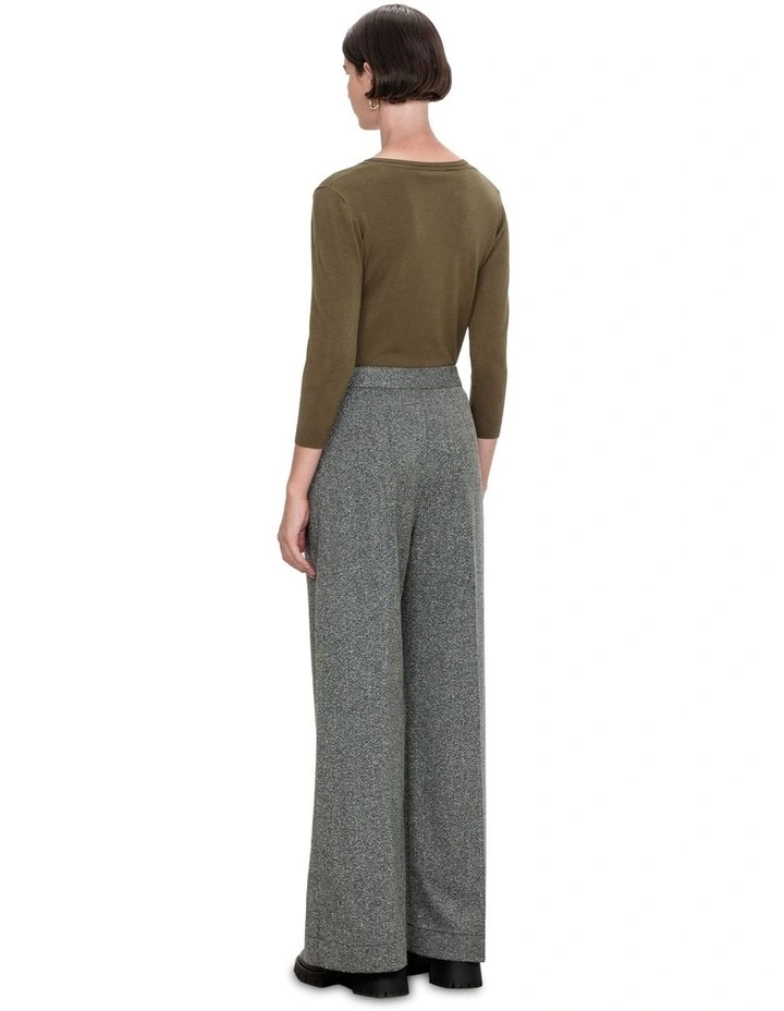 3/4 Sleeve V-Neck Knit in Olive image 2