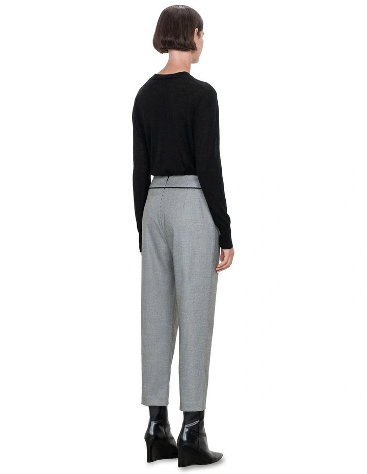 Houndstooth Slim Crop Pant in Black/White image 2