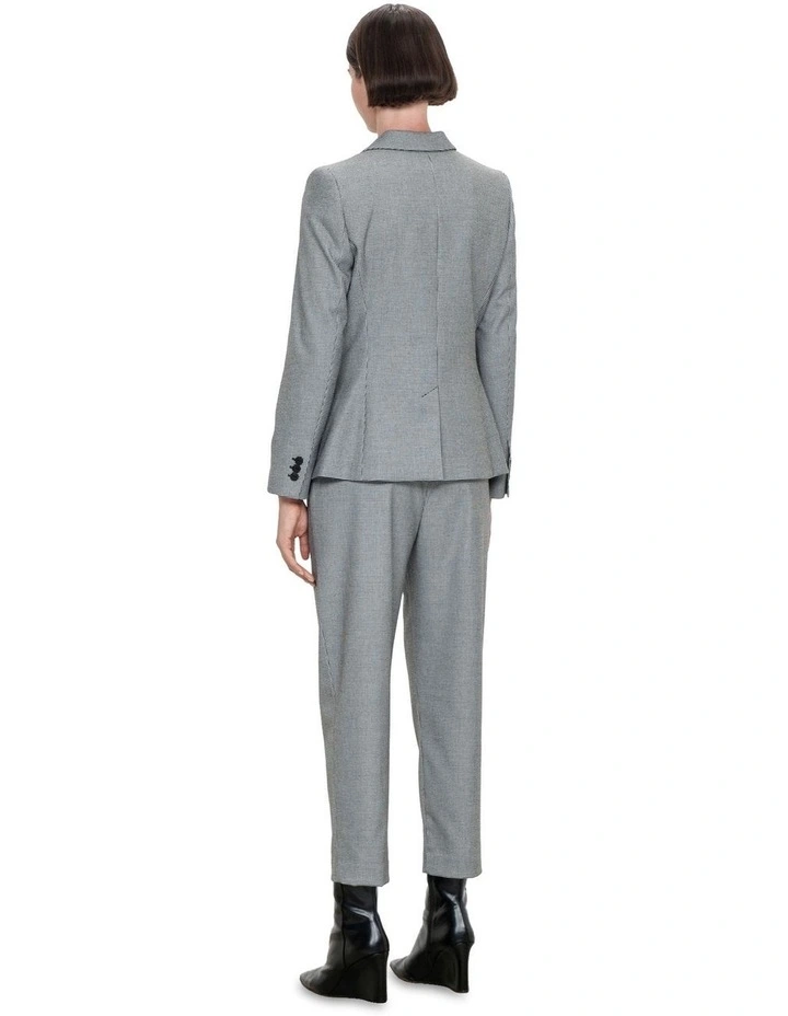 Houndstooth Slim Crop Pant in Black/White image 4