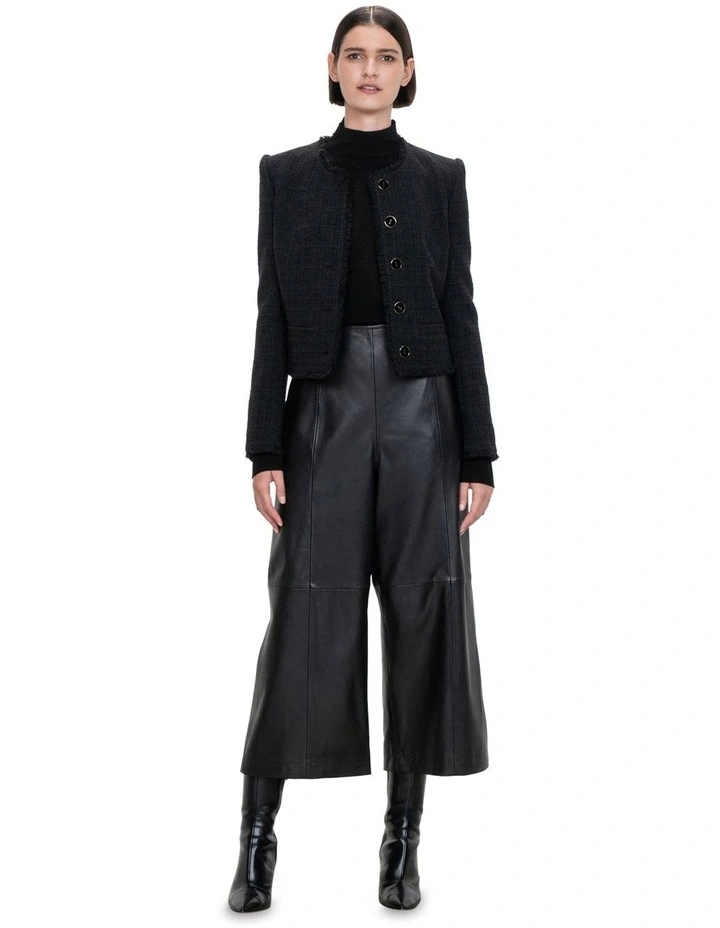 Modern Tweed Jacket in Black image 1