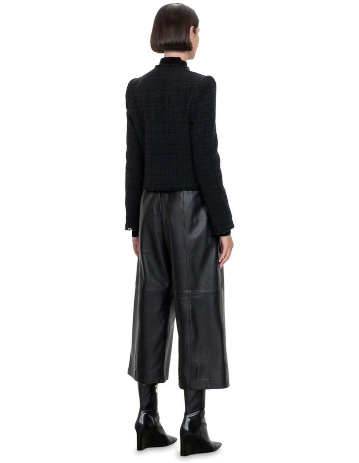 Modern Tweed Jacket in Black image 2