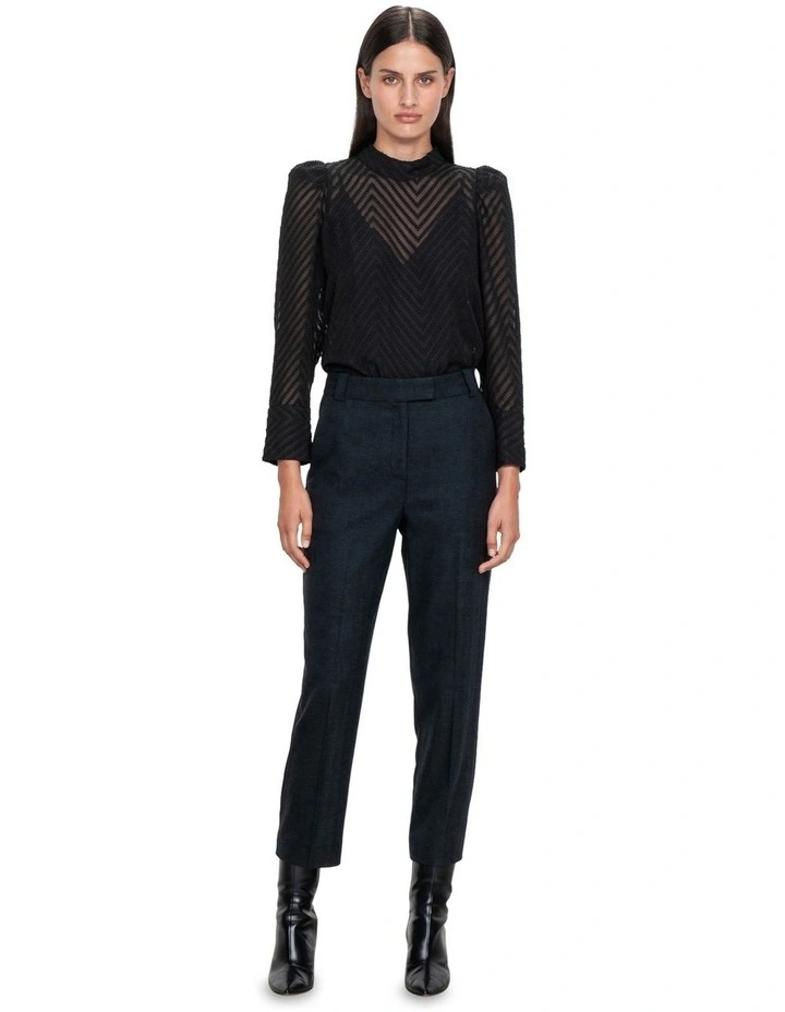 European Herringbone Cigarette Leg Pant image 1