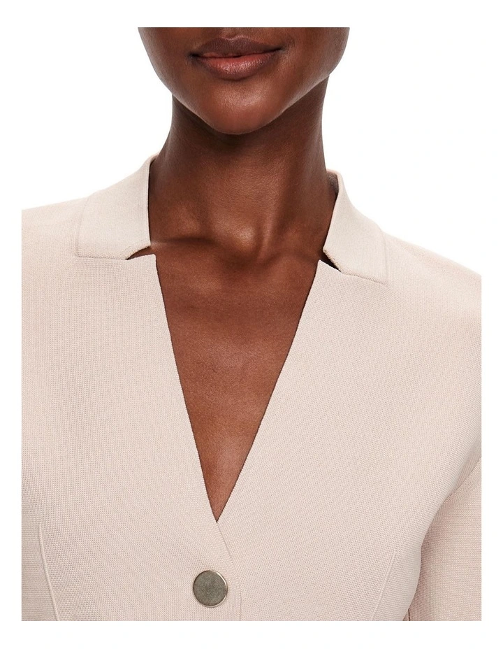 Notched Collar Milano Jacket in Stone image 3