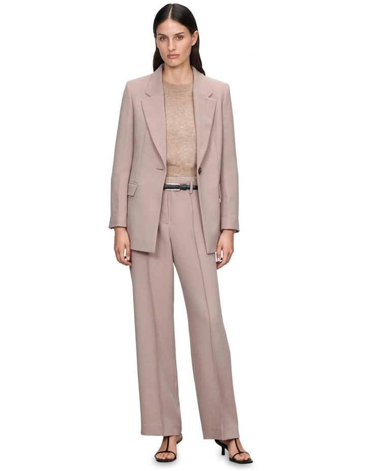 Double Weave Relaxed Blazer in Taupe image 1