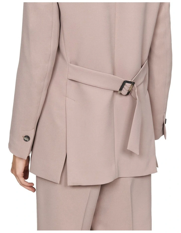 Double Weave Relaxed Blazer in Taupe image 4