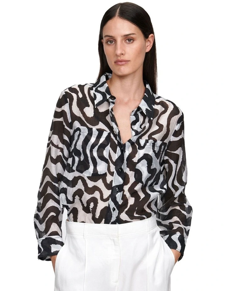 Monochrome Serendipity Shirt in Multi image 2