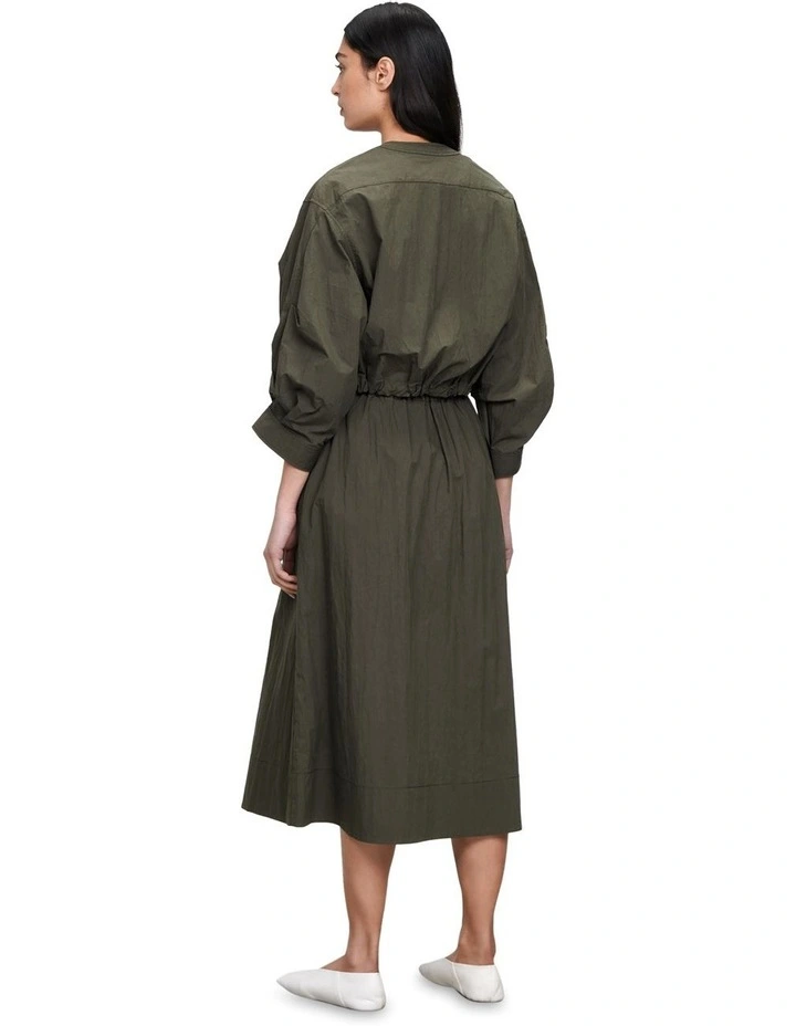 Parachute Taffeta Zip Bomber in Green image 3