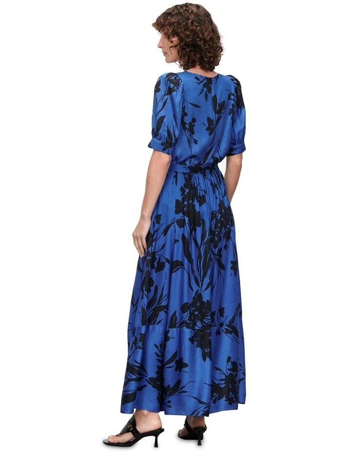 Serenade Blooms Puff Sleeve Top in Azure image 2