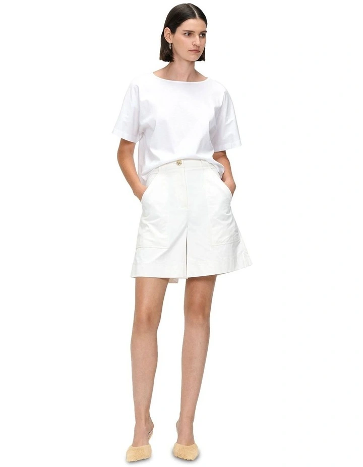 Heavy Twill Shorts in Ivory image 1