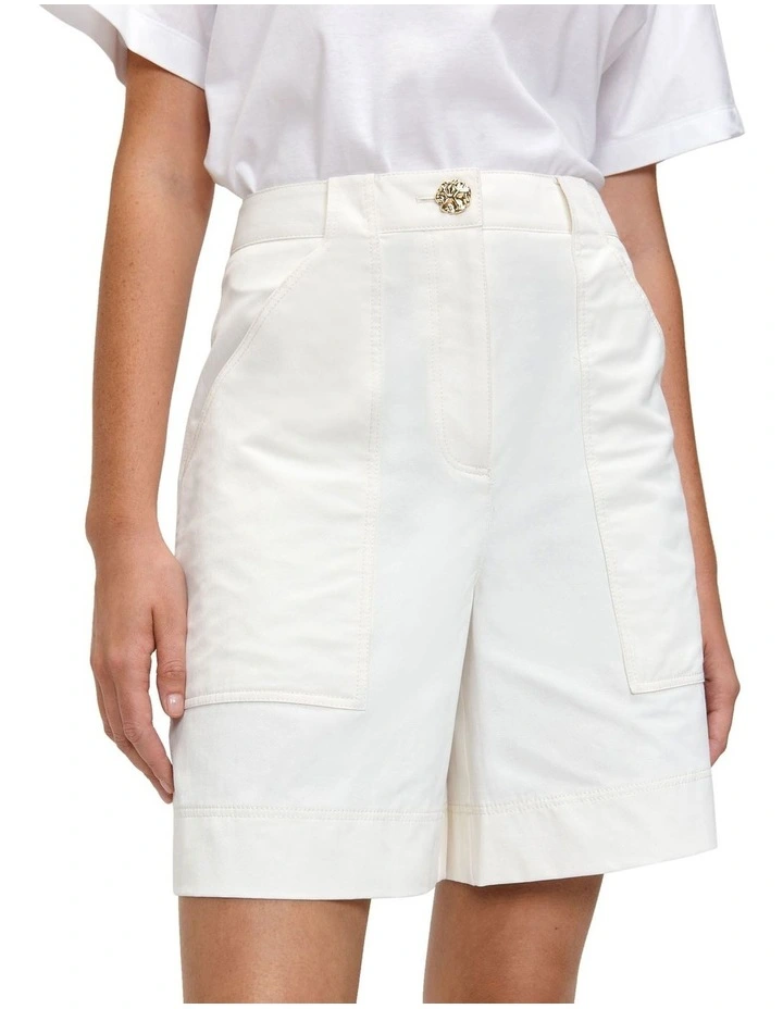 Heavy Twill Shorts in Ivory image 2