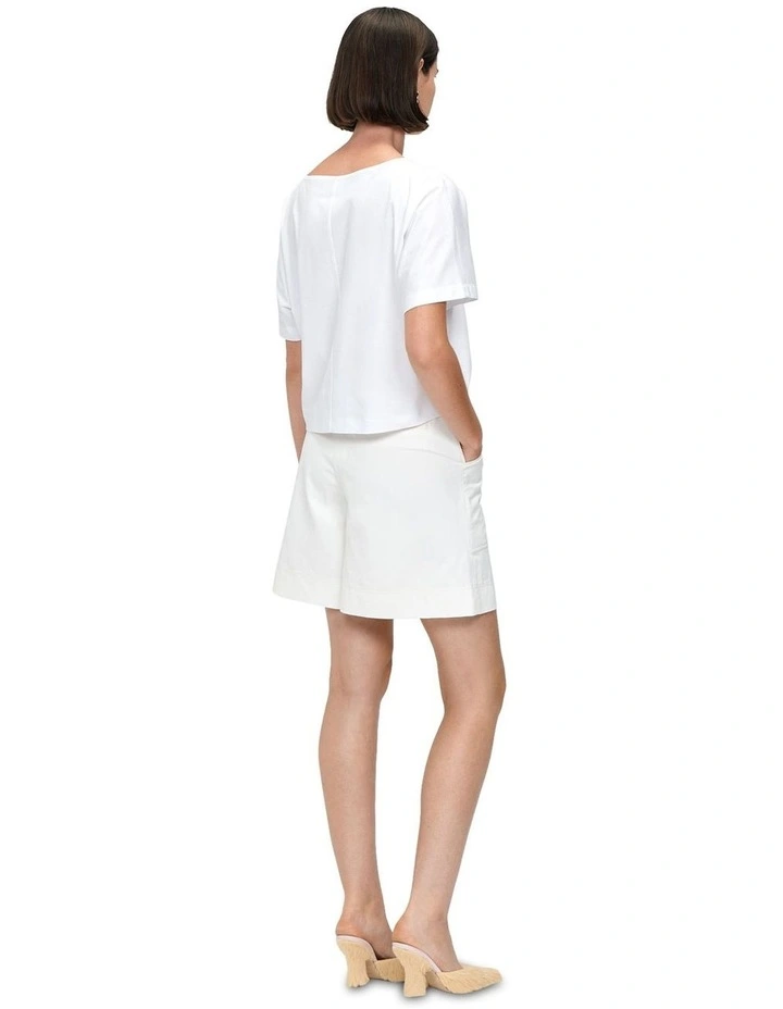 Heavy Twill Shorts in Ivory image 3