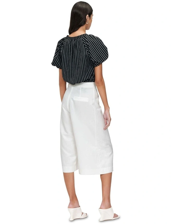Soft Pinstripe Swing Top in Black image 3
