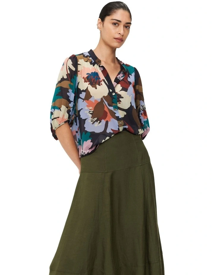 Sonata Bloom Georgette Blouse in Multi image 3