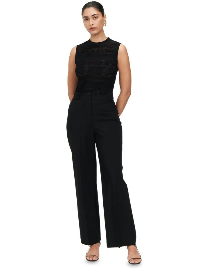 European Stretch Straight Leg Pant in Black image 1