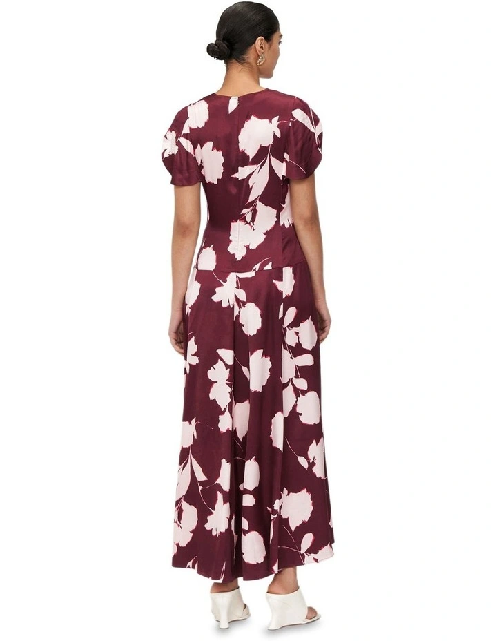 Gathered Maxi Dress in Cherry image 2