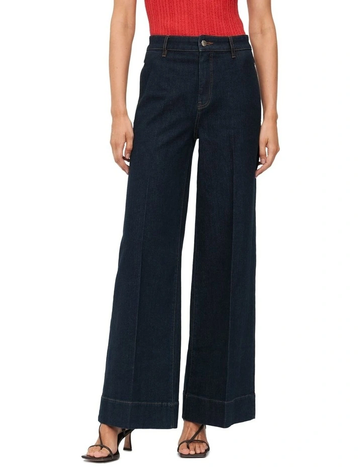 Denim Wide Leg Jean in Indigo image 3