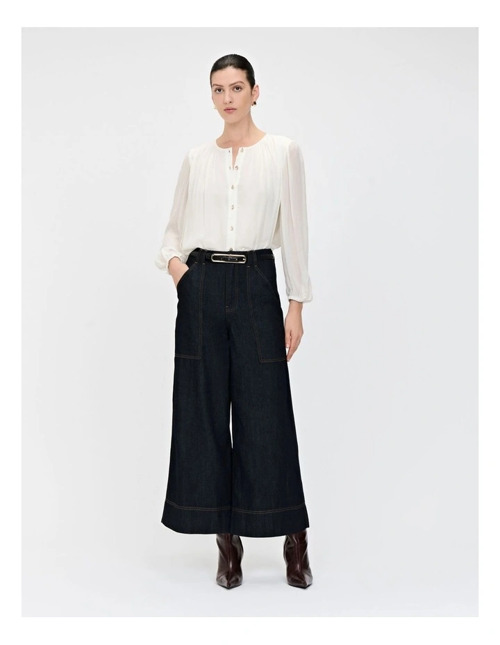 GEORGETTE GATHERED BLOUSE image 1