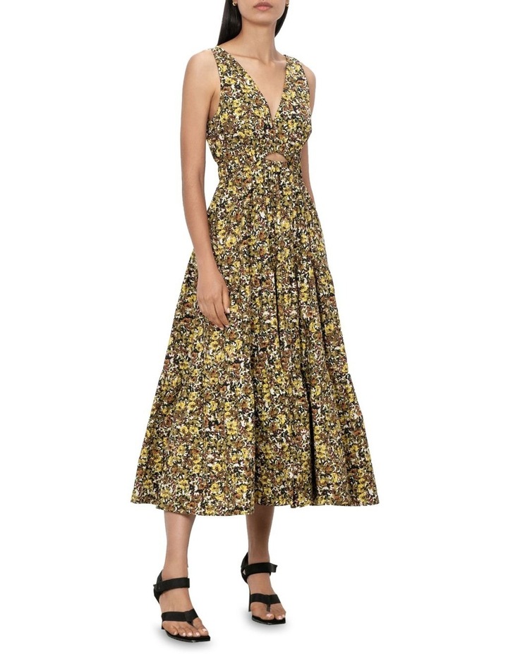 Floral Camo Tiered Dress Multi