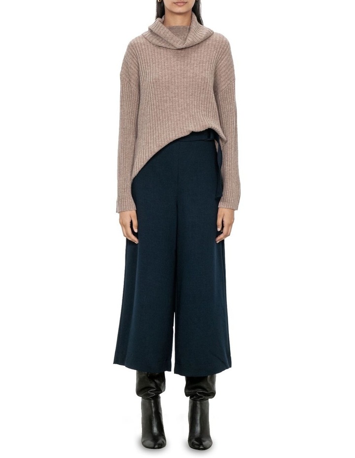 Double Weave Buckle Culottes in Blue