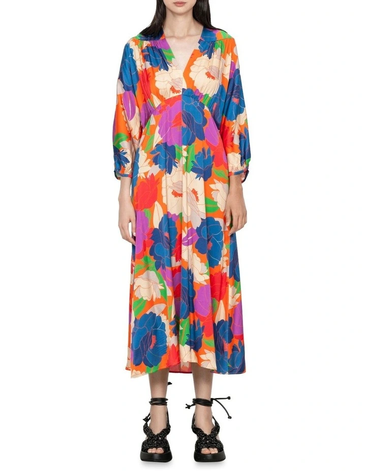 Nûmph Meadow v-nevk dress peony