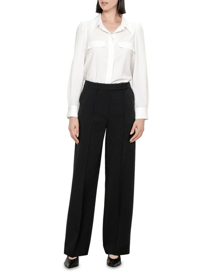 Twill Crepe Shirt in Ivory image 1