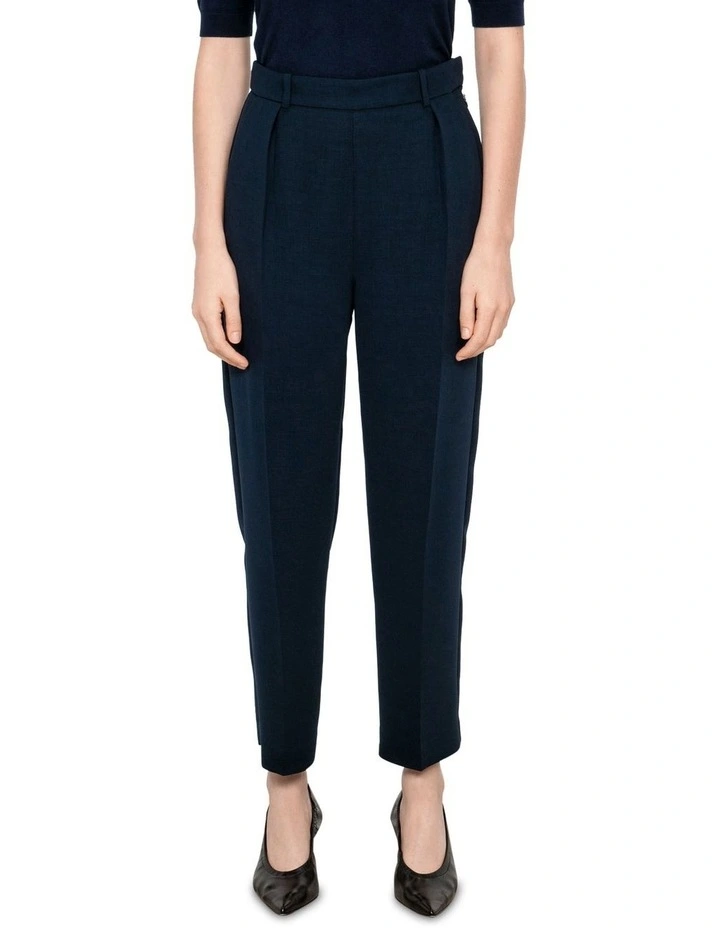 Double Weave Cigarette Pant in Navy image 3