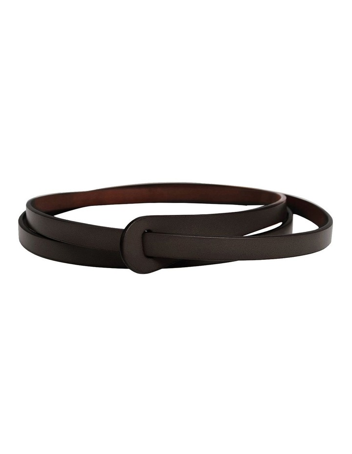 Tie The Knot Leather Belt in Dark Brown