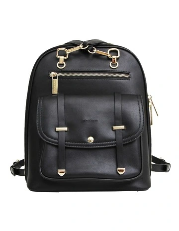 Ave Leather Backpack in Black