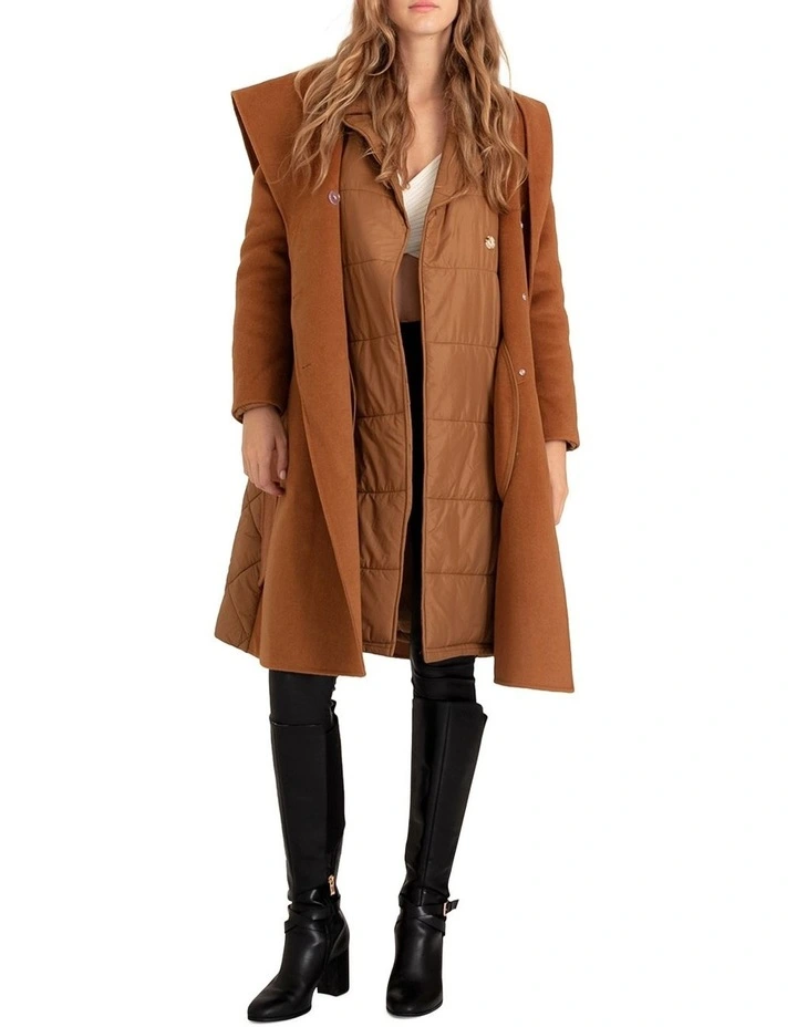 Walk Me Home Convertible Coat in Camel image 1