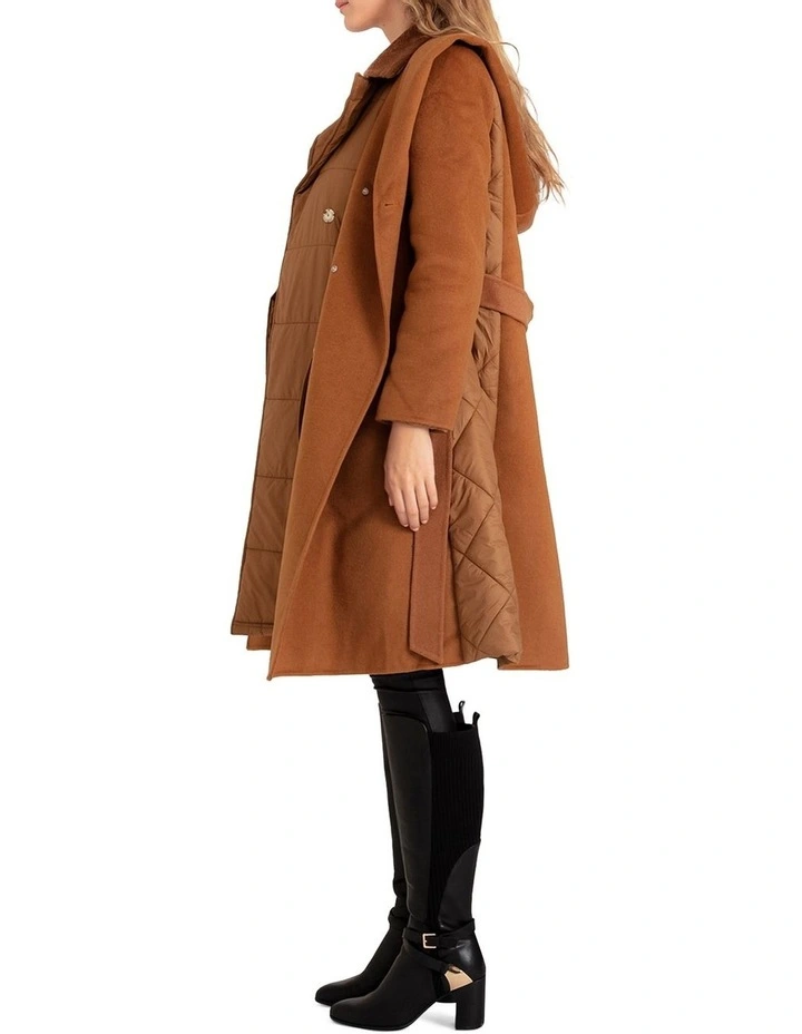 Walk Me Home Convertible Coat in Camel image 2