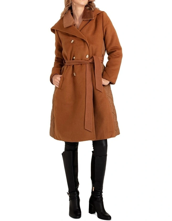 Walk Me Home Convertible Coat in Camel image 4