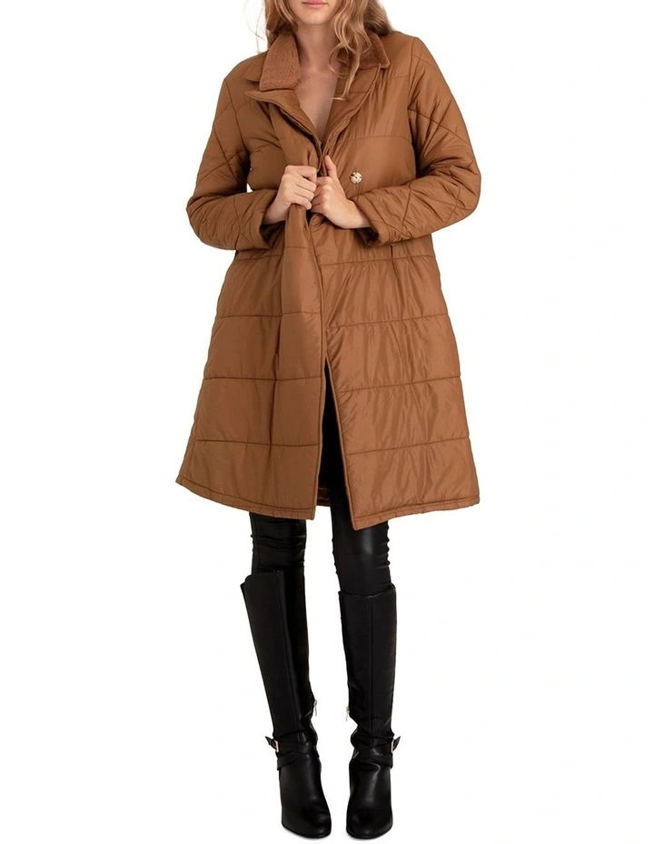 Walk Me Home Convertible Coat in Camel image 5