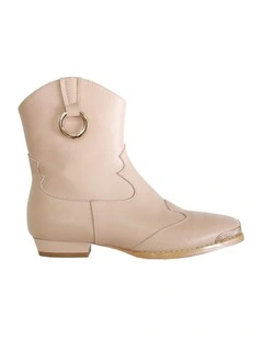Dallas Mini Western Boot in Dusty Pink