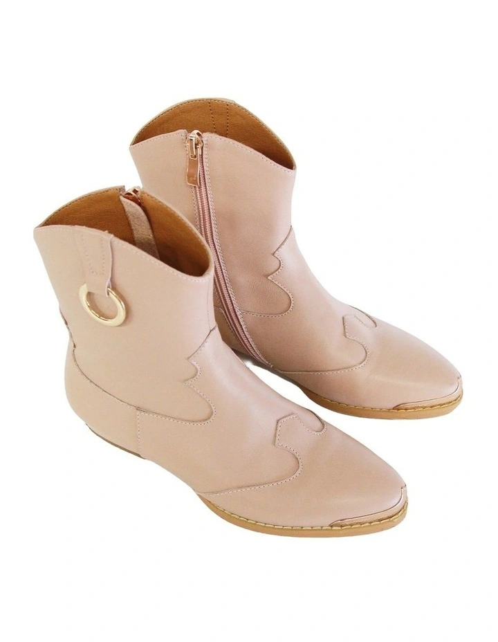 Dallas Mini Western Boot in Dusty Pink image 2