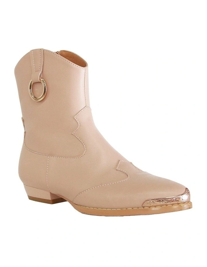 Dallas Mini Western Boot in Dusty Pink image 3