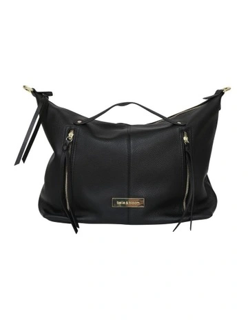 For Your Love Zip Front Handbag in Black