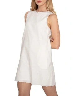Take A Chance Mini Dress in White