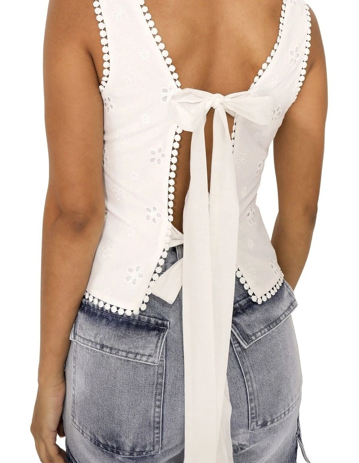 Lost In Your Love Top in White image 2