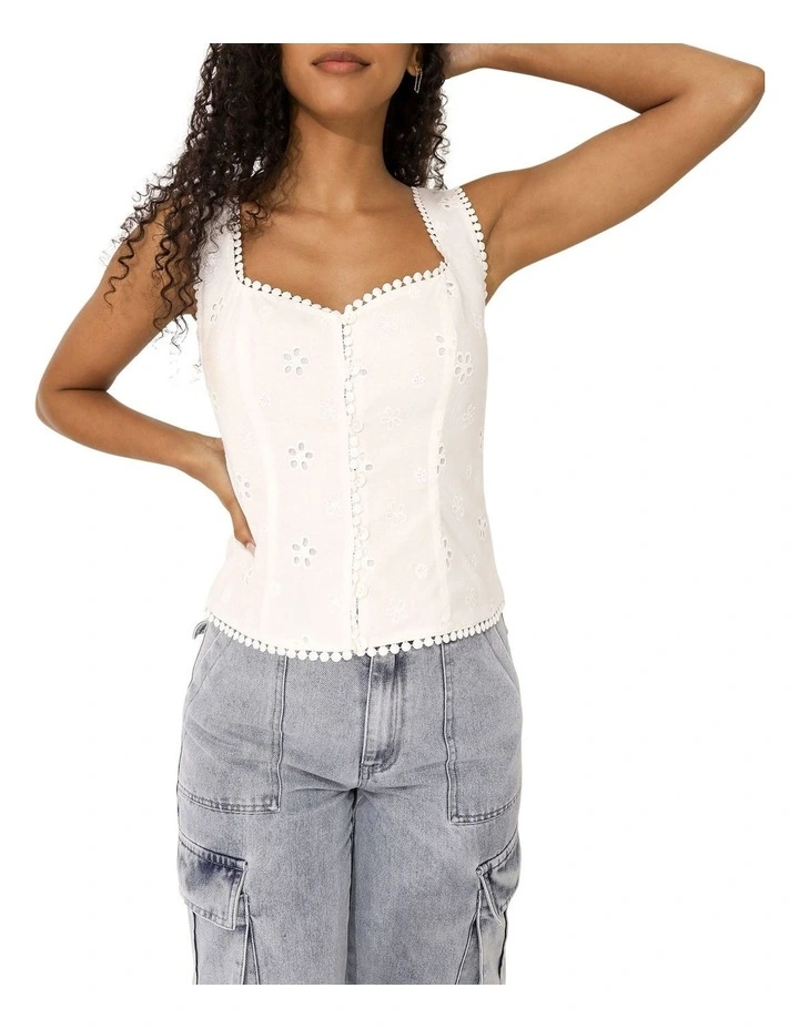 Lost In Your Love Top in White image 3