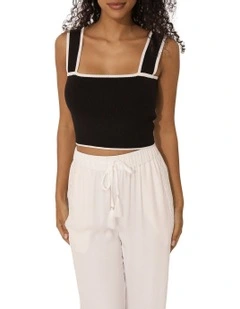 Forevermore Knitted Top in Black