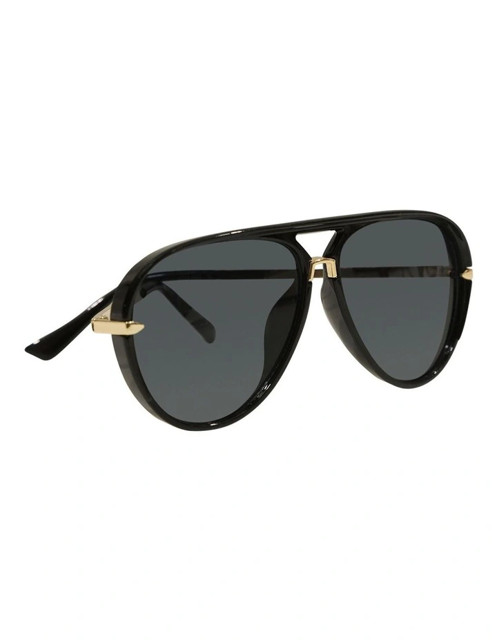 Royal Aviator Sunglasses in Black image 3