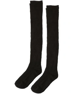 End Game Tall Solid Tube Socks in Black