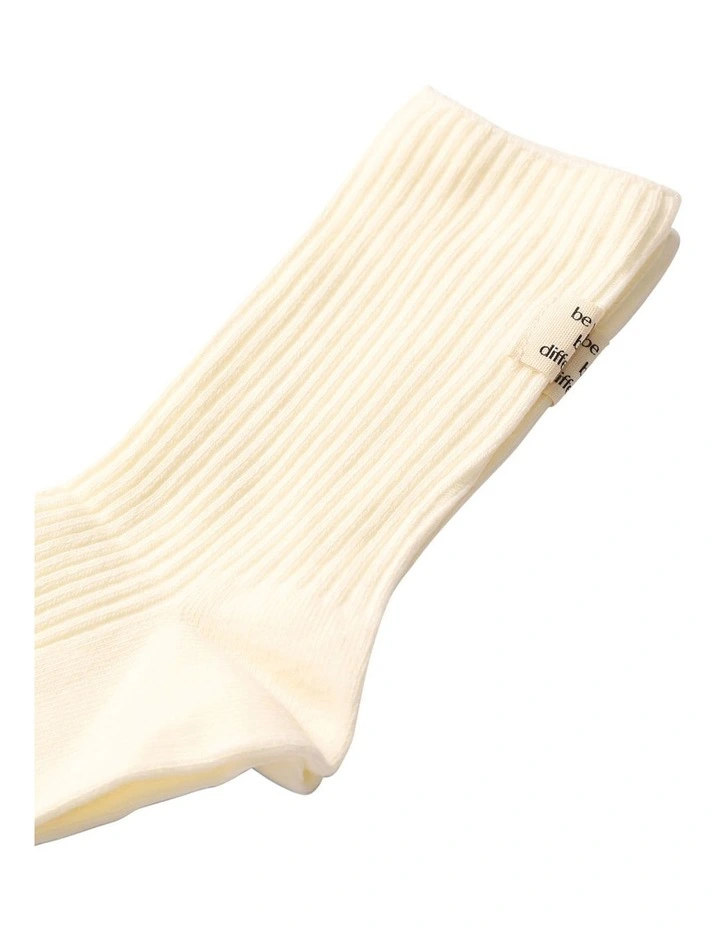 Beloved 2 Pack Socks in Cream image 4