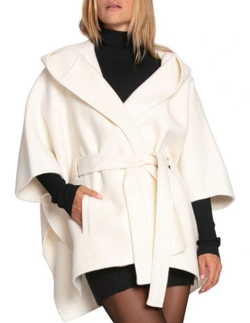 Jacksons Landing Wool Blend Cape Coat in Cream