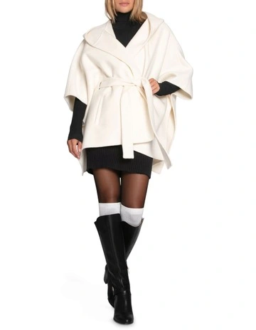 Jacksons Landing Wool Blend Cape Coat in Cream