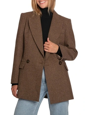 Big Brother Talk Blazer in Brown
